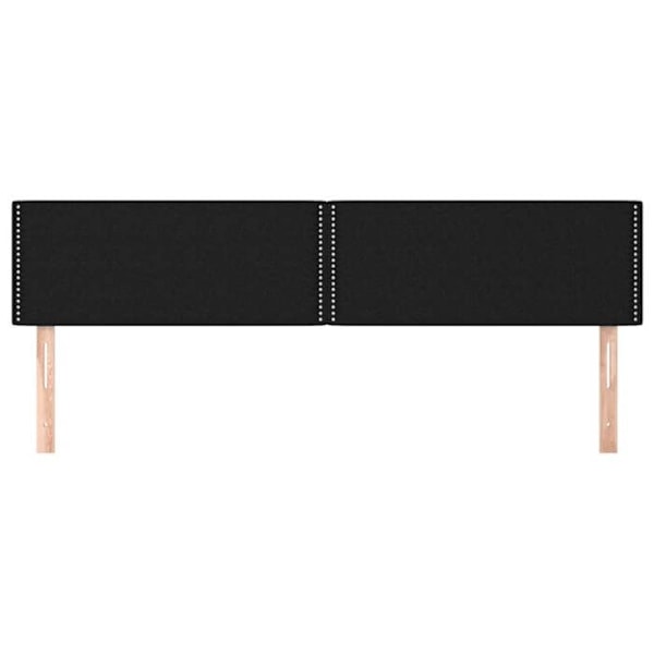 Hovedgærde til soveværelse, sengemøbel i 2 dele 90 x 5 x 78/88 cm sort stof TDL0206226 Svart