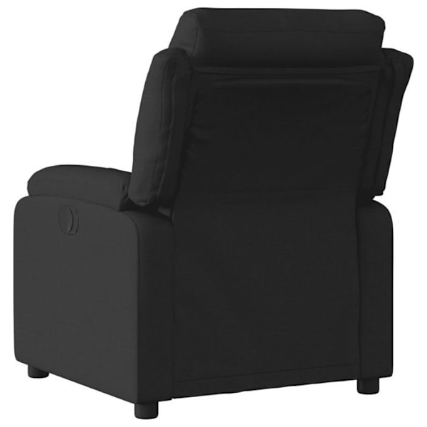 Fåtölj med relax-funktion och elektrisk lutning, mycket bekväm i svart tyg DEC028503 Svart