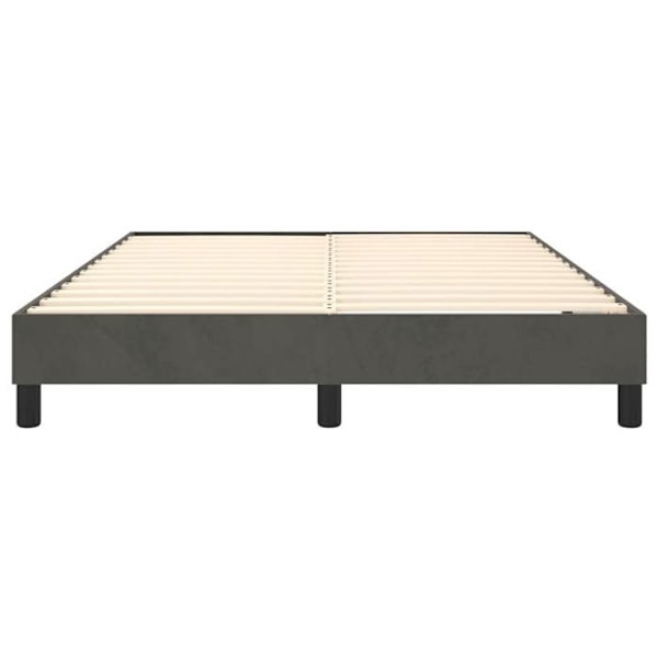 Sommier - TDL - 140x200 cm - Tumma harmaa sametti - 2 paikkaa - Jalakset mukana Mörkgrå