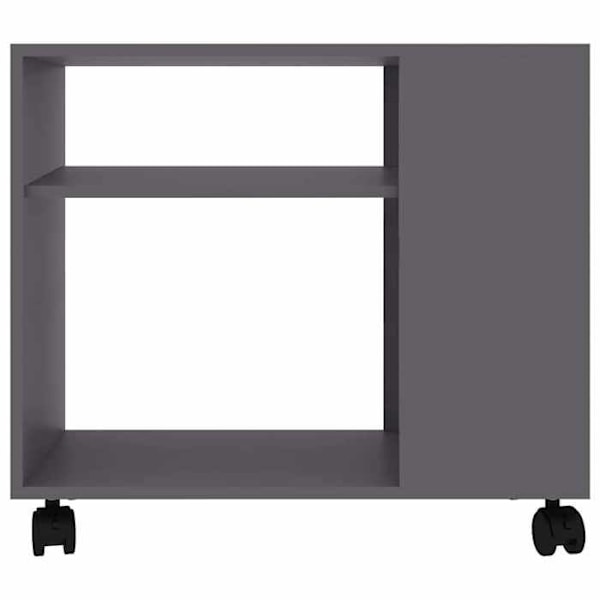Side table til stuen på hjul 70 x 35 x 55 cm ingeniørtræ grå DEC032444 kastanj