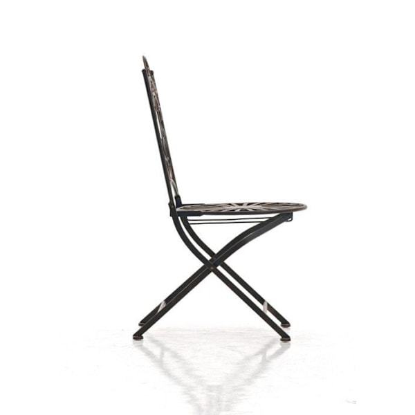 Rustik havebordsstol til terrasse og balkon i smedejern bronze 10_0003003 Brons