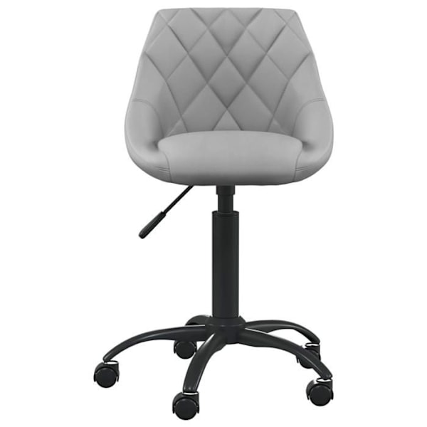 Arbejdshenjeseat med hjul i lys grå fløjl DEC025041 Grå