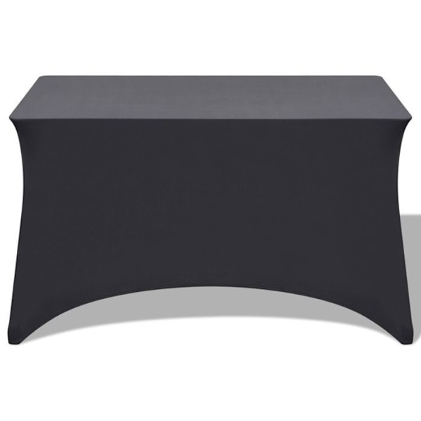 Kaksi osaa venyviä pöytäpeitteitä 120 x 60,5 x 74 Anthracite