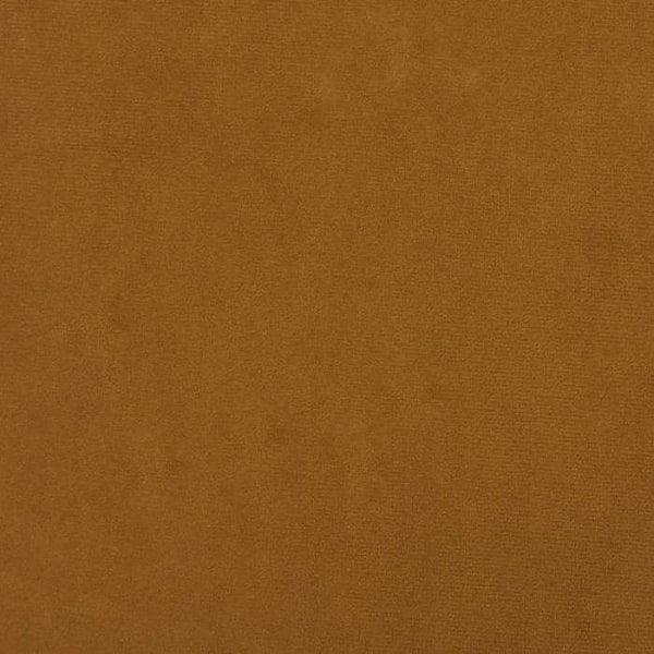 Taburet til siddende med fodstøtte og ben i træ og brun velour DEC026310 kastanj