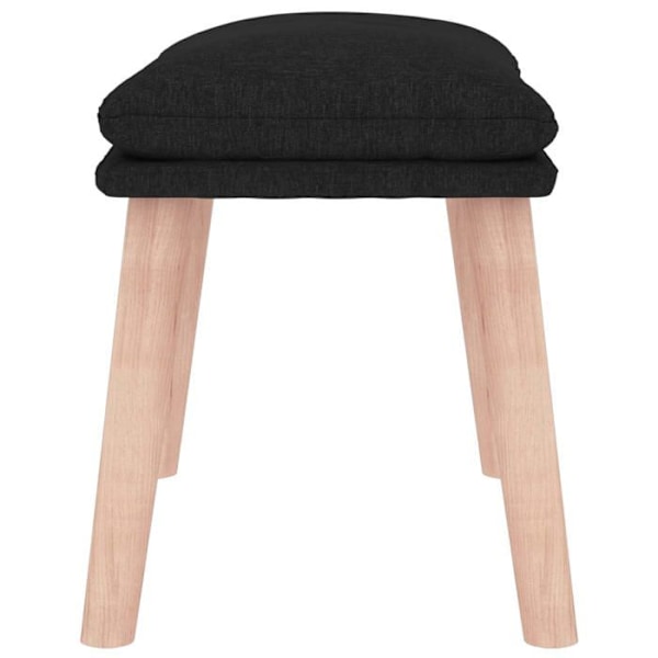 Repose fødder taburett 45 x 29,5 x 35 cm sort stof DEC030469 Svart