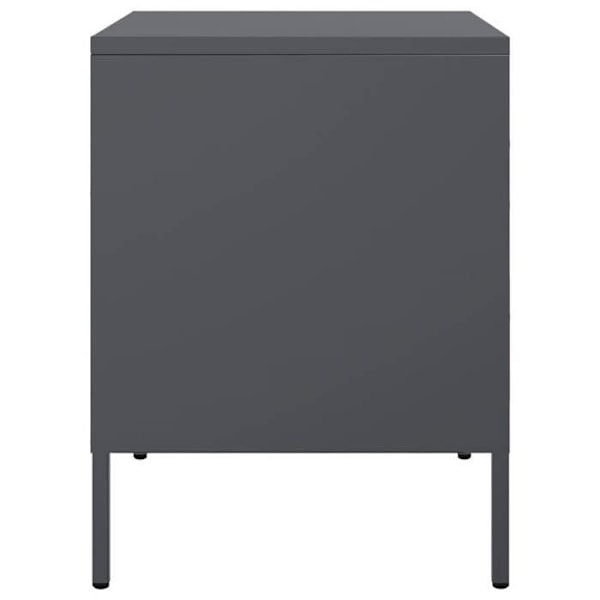 Set med 2 sängbord med lådor 36 x 39 x 50,5 cm anthracite stål DEC034826 Flerfärgad