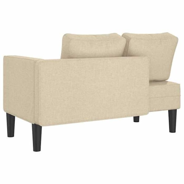 Meridienne stol lænestol sofa til indendørs brug med puder i creme stof DEC026067 Grädde