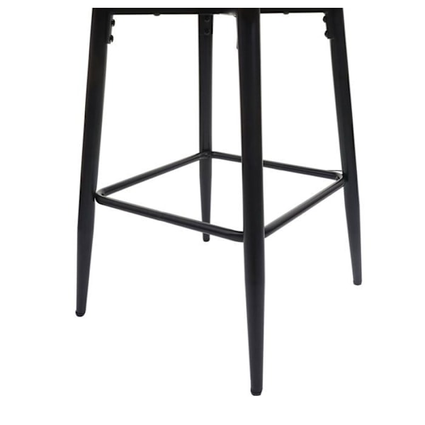 Barstol høj stol med metalfodstøtte, syntetisk taupe sæde, moderne design 04_0005293 Metall