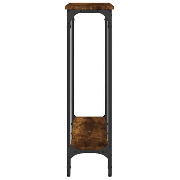 Toimiva ja tyylikäs konsolipöytä 75 x 22,5 x 75 cm ruskeaa erikoispuuta ja metallia DEC031804 kastanj