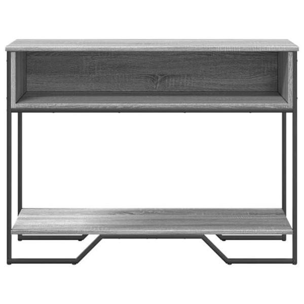 Konsolbord praktiskt med förvaringsutrymme 100 x 35 x 74,5 cm grå ingenjörsträ och metall DEC032202 kastanj