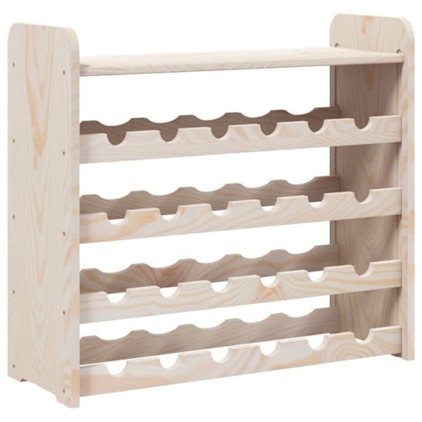 Flaskställ för upp till 24 vinflaskor, 67,5 x 25 x 60 cm, furu, DEC024366 kastanj