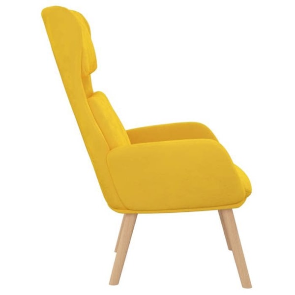 Lounge stol sofa design moderne design moderne sennep gul velour gul DEC026711 Gul