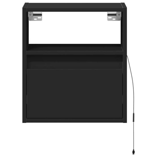 Seinänojatuoli LED-valoilla, joissa on laatikko ja musta MDF-osio DEC034205 kastanj