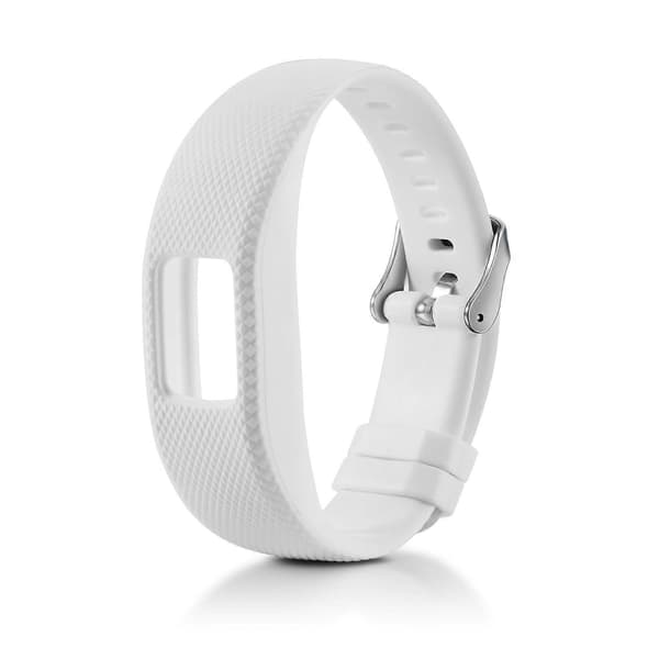 För Garmin Vivofit 4 Klockarmband Flexibel Rombmönstrad TPE TPU Klockarm Size: S White