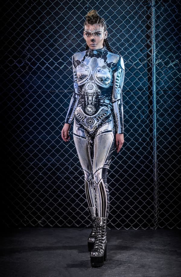 (L) Cyborg Kostym, Halloween Kostym Kvinnor
