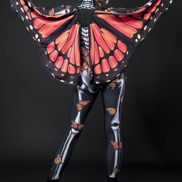 (Barn 130) LADY BUTTERFLY Halloween Kostym & Vingar