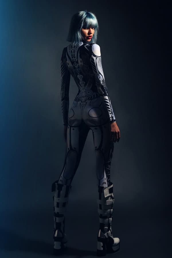 (L) Cyborg Kostym, Halloween Kostym Kvinnor