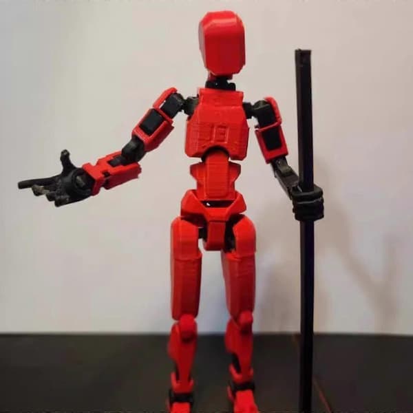 Titan 13 3D-printad robotactionfigur - 50% rabatt Reddish black