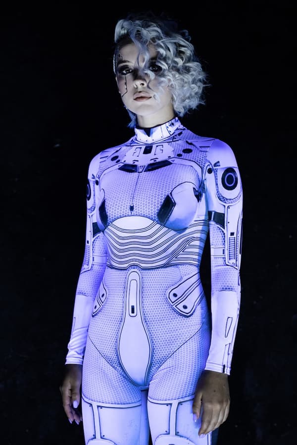 (M) Sci Fi Soldat Kostym Halloween Kostym