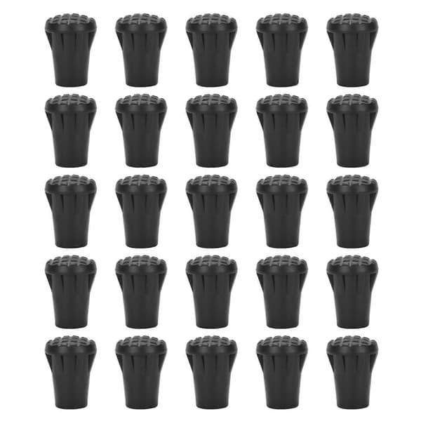 25 st/förpackning Kraftiga gummispetsar för vandringsstavar Ferrule Skydd Käppändar