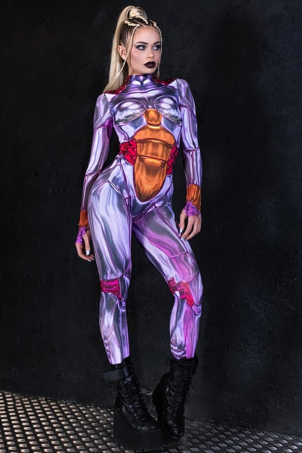 (L) Rosa Robotdräkt Halloweendräkt
