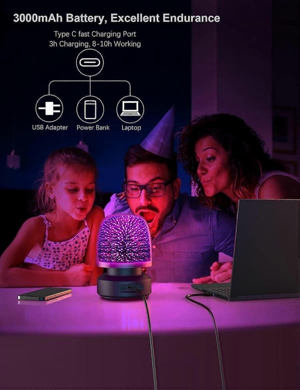 Nattlampa Bluetooth-högtalare, Väckarklocka Bluetooth Sänglampa Dimbar