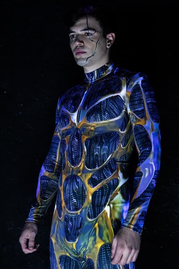 (L) Cyborg Herrkostym, Halloweenkostym för män