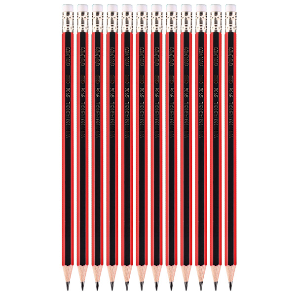 Deli S936 Skolblyertspennor - 2B Hårdhet [24-pack]