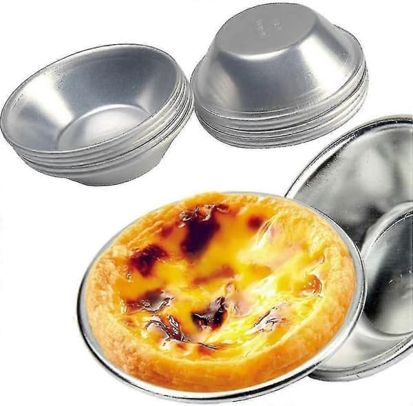 Återanvändbar pajform kompatibel med Pasteis de Nata, 20 st non-stick plåt