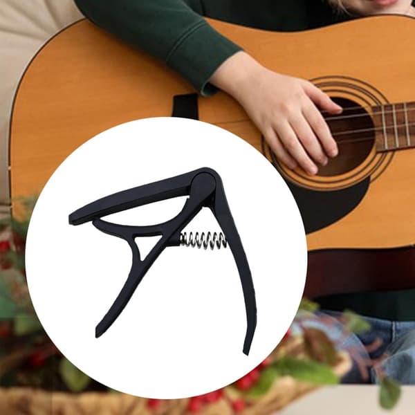Snabbt Gitarrombyte, Gitarr Nylon med 6 Gitarrplektrum, Gitarrklämnyckel