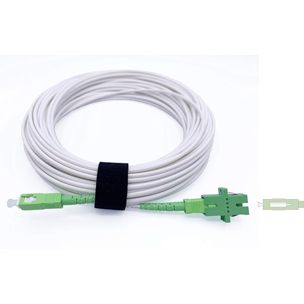 Optisk modem förlängningskabelset, armerad single mode SC patchkabel med flänsanslutning för FTTH FTTB FTTP SC APC 15m / 49.2ft