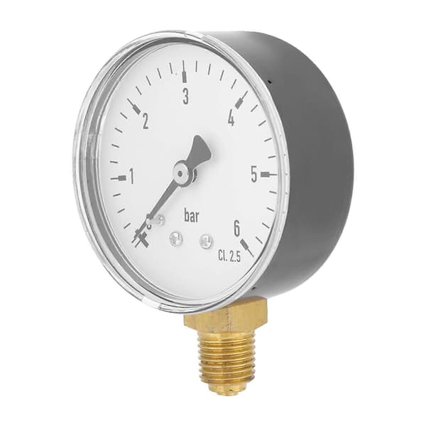 1/4\" NPT Luft Hydraulisk Tryckmätare 0-6 bar Sidomonterad Manometer