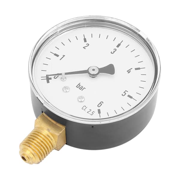 1/4\" NPT Luft Hydraulisk Tryckmätare 0-6 bar Sidomonterad Manometer