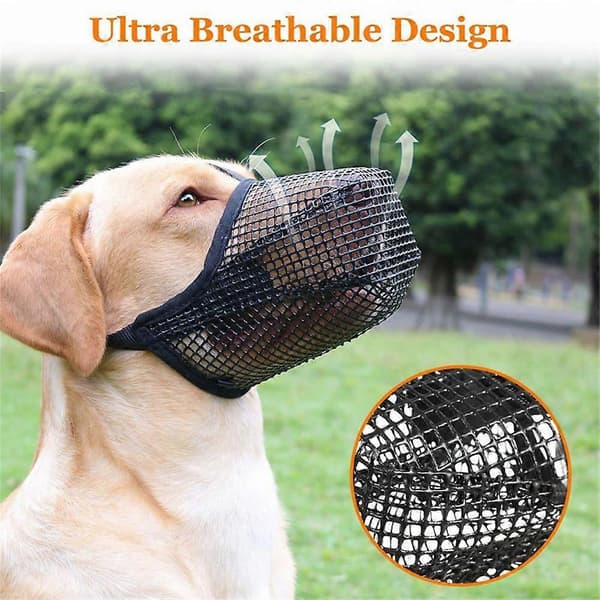 BlackMBreathable Anti-Biting Chewing Licking Pet Muzzle Hundmunkorg Anti-lick