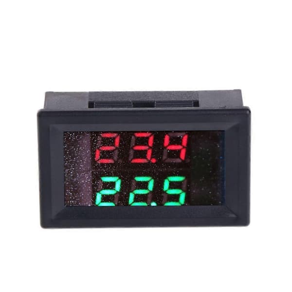Dubbel Digital Termometer NTC Vattentät Metallsond DC 4-28V Precision