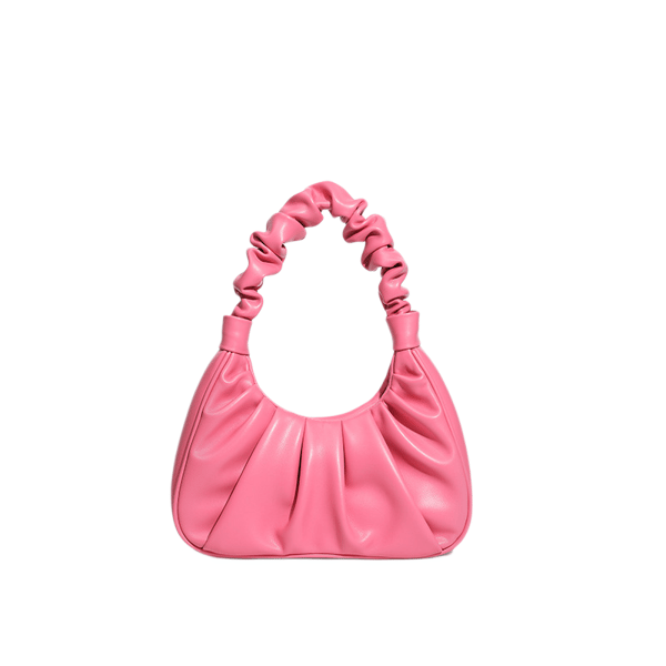 Designer Rynkad Handväska Damväska Rosa