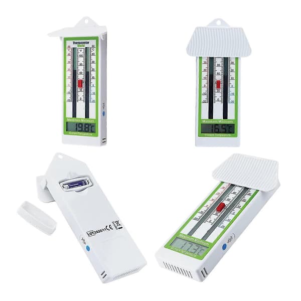 Digital Max Min Växthustermometer Rumstemperatur - Klassisk Max Min Termometer För Att Mäta Maximala Och Minimala Temperaturer - Enkel Väggmontering
