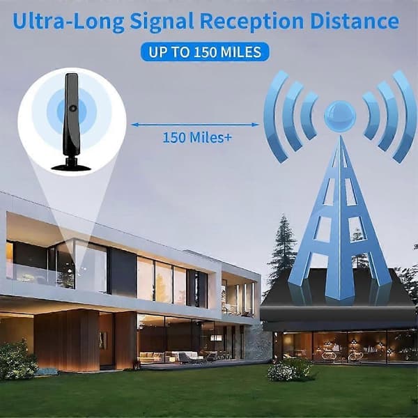 TV-antenn, digital antenn för smarta TV-apparater inomhus, stöder 4K, 8K och 1080p (1 st)