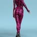 (L) Neon Kostym UV Ljus Set Halloween Kostym
