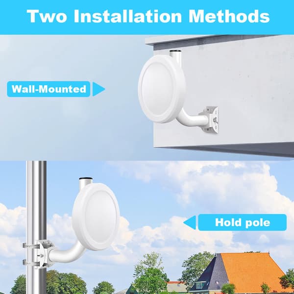 Universellt trådlöst bryggfäste, stolp- och väggmonterat fäste för utomhus AP Access Point Client Bridge CPE, 2-pack