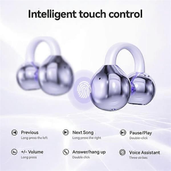 Öronklämma Hörlurar Trådlösa Bluetooth Hörlurar Brusreducerande Hörlurar