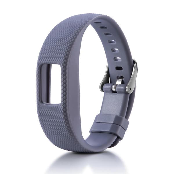 För Garmin Vivofit 4 Klockarmband Flexibel Rombmönstrad TPE TPU Klockarm Size: S Grey