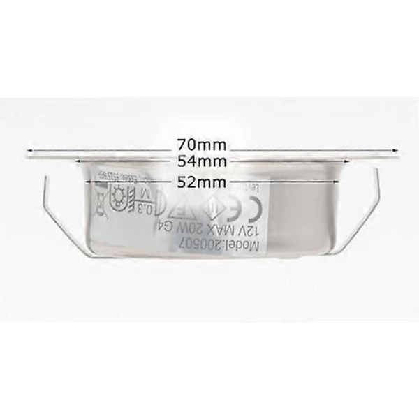 Belysning 12v 20w halogen infälld downlight krom varmvit låg volt (Driver Krävs)