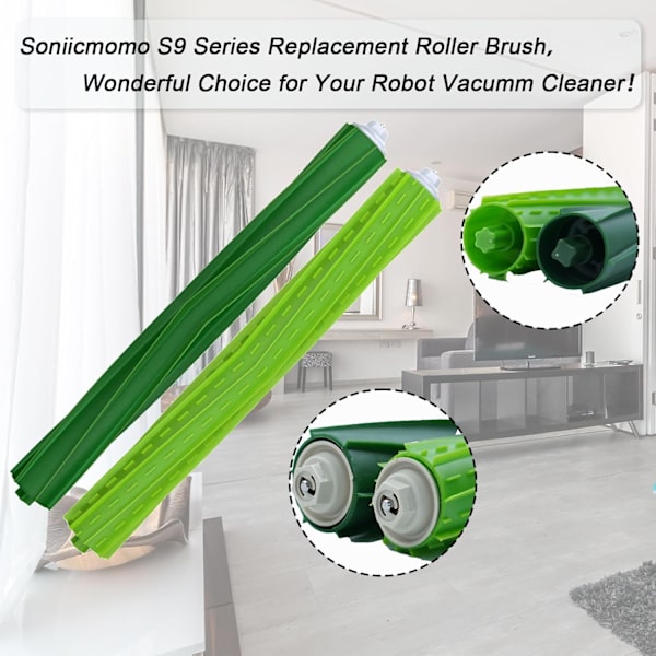 4-pack Multi-Surface Gummiborstrullar Kompatibla med iRobot Roomba I&E-serien i7 i7+i8 i8+/Plus E5 E6 E7 Robotdammsugare