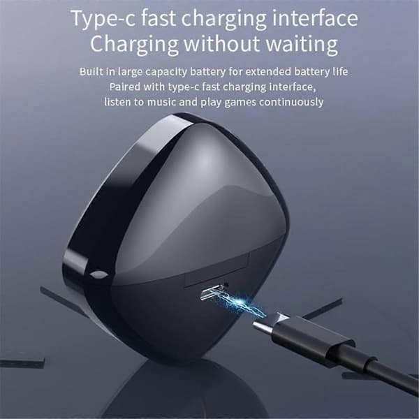 Trådlöst Bluetooth Headset Semi-in-Ear Digital Display Vit
