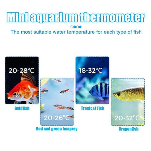 Akvariumtermometer, digital akvariumtermometer med pekskärm och LED digital display