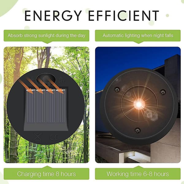 6 st Solar Lights Ersättningstopp 7 Solar Lantern Delar LED Solar Panel Lantern Lock Ljus Kompatibla med Utomhus