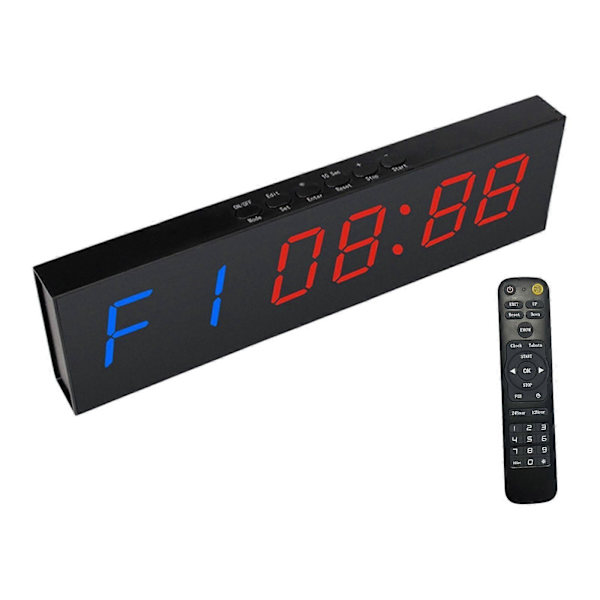 Gym Timer Digital Display för Garage Clock Träningsklocka Nedräkningstimer