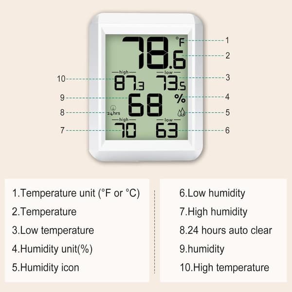 Väderstationer och barometer Hög noggrannhet Digital inomhus hygrometer
