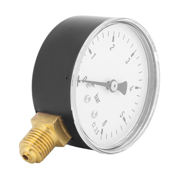 1/4\" NPT Luft Hydraulisk Tryckmätare 0-6 bar Sidomonterad Manometer